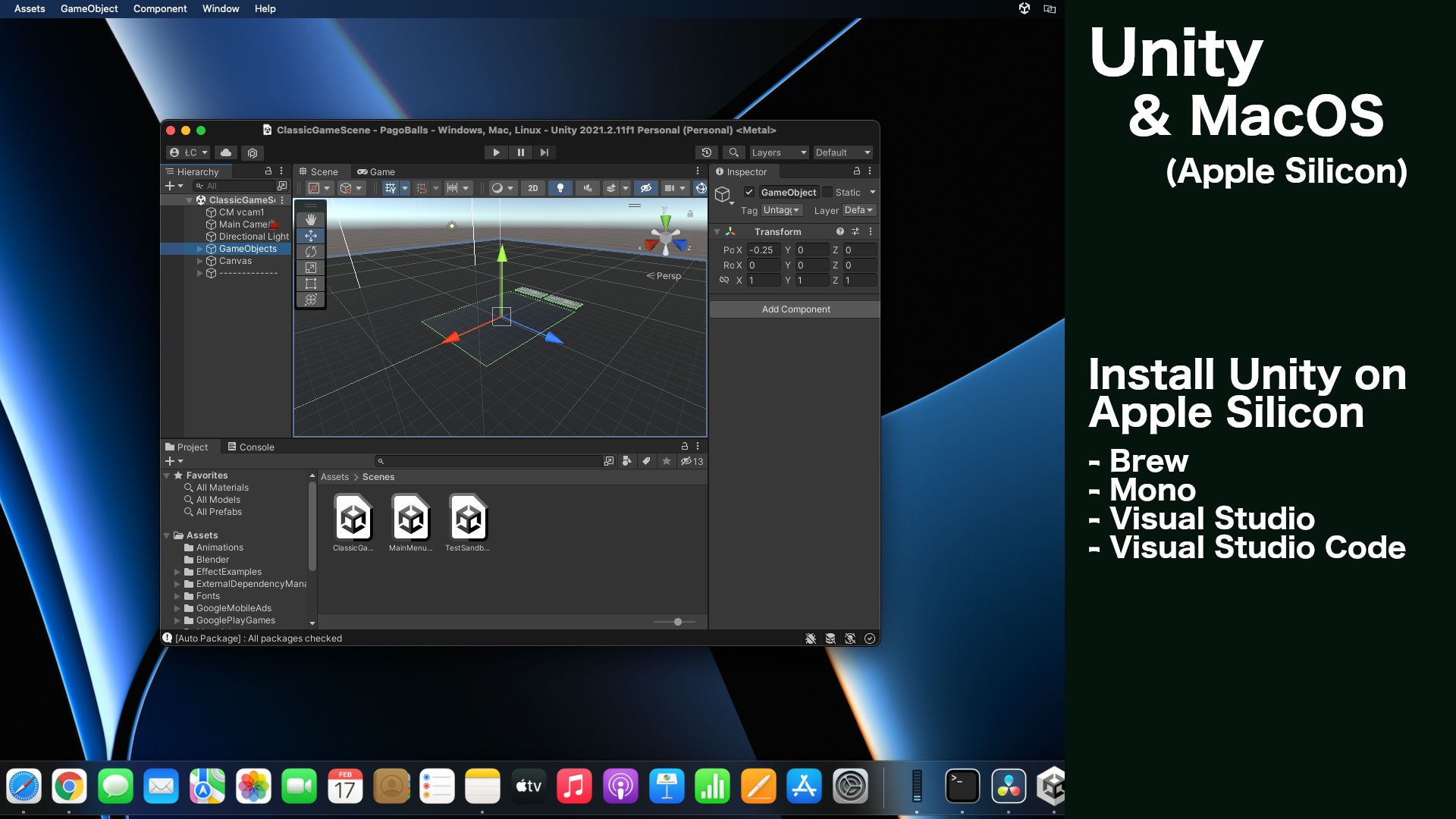 You are currently viewing MacOS: Install Unity on Apple Silicon M1 | Brew + Visual Studio Code + Mono